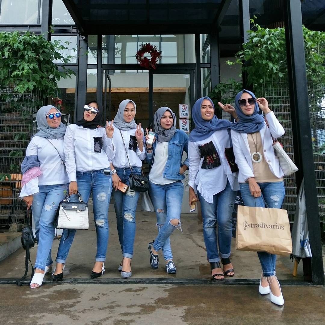 Inspirasi mix and match jeans