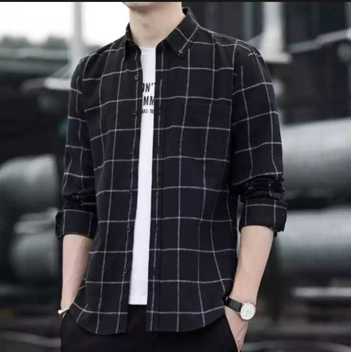 Kemeja Planel Pria Casual